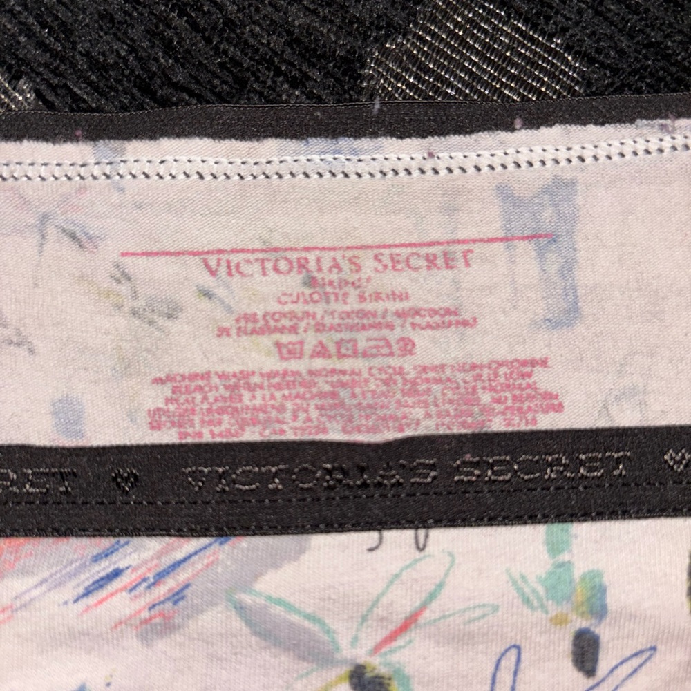Victoria's Secret Floral Panties - Black and White